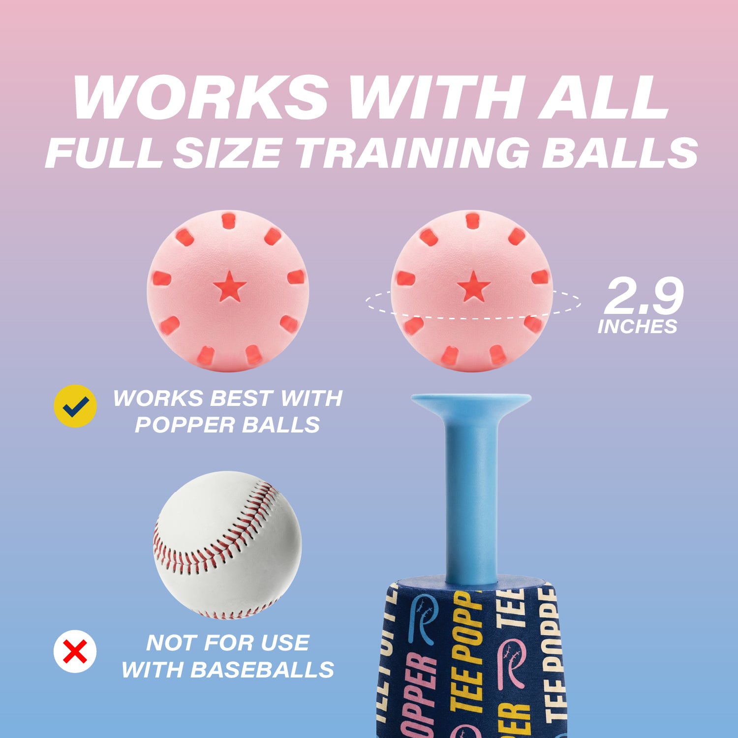 RAC Tee Popper 6 Ball Bundle