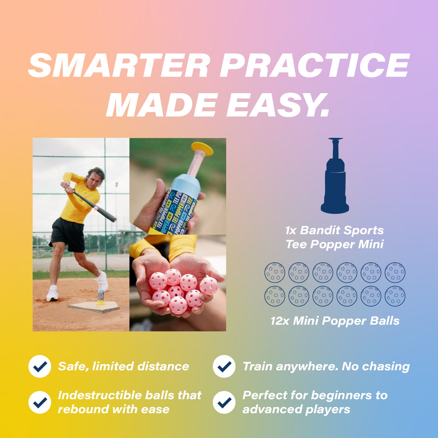 RAC Tee Popper Mini + 12 Ball Bundle