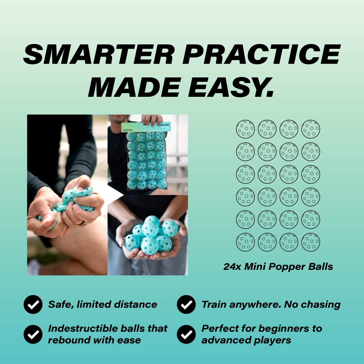 Mini Popper Balls 24 Pack