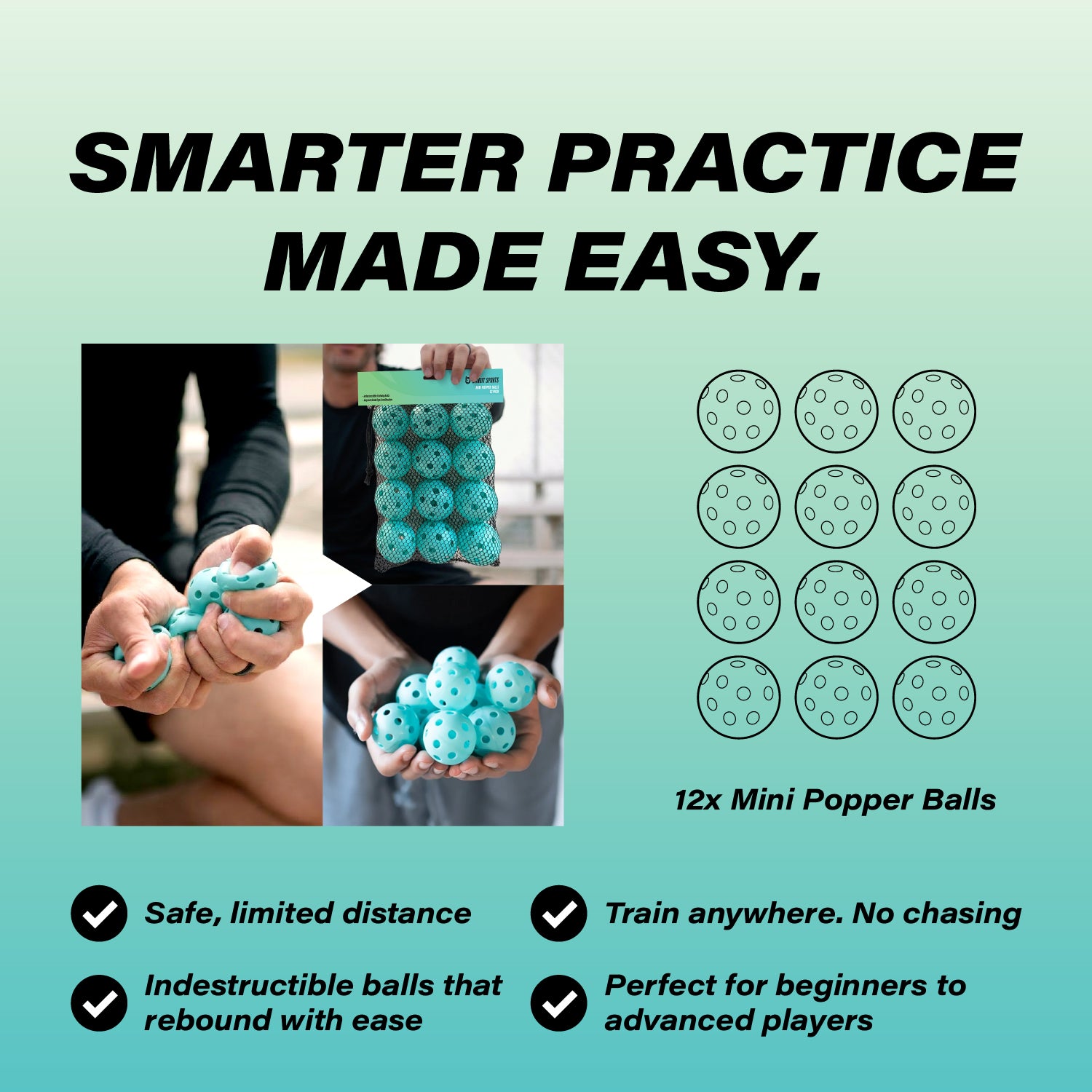 Mini Popper Balls 12 Pack