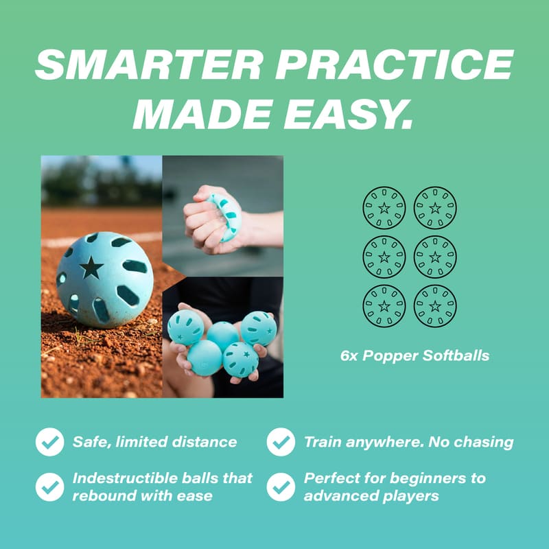 Popper Softballs 6 Pack Plate Crate Bandit Sports